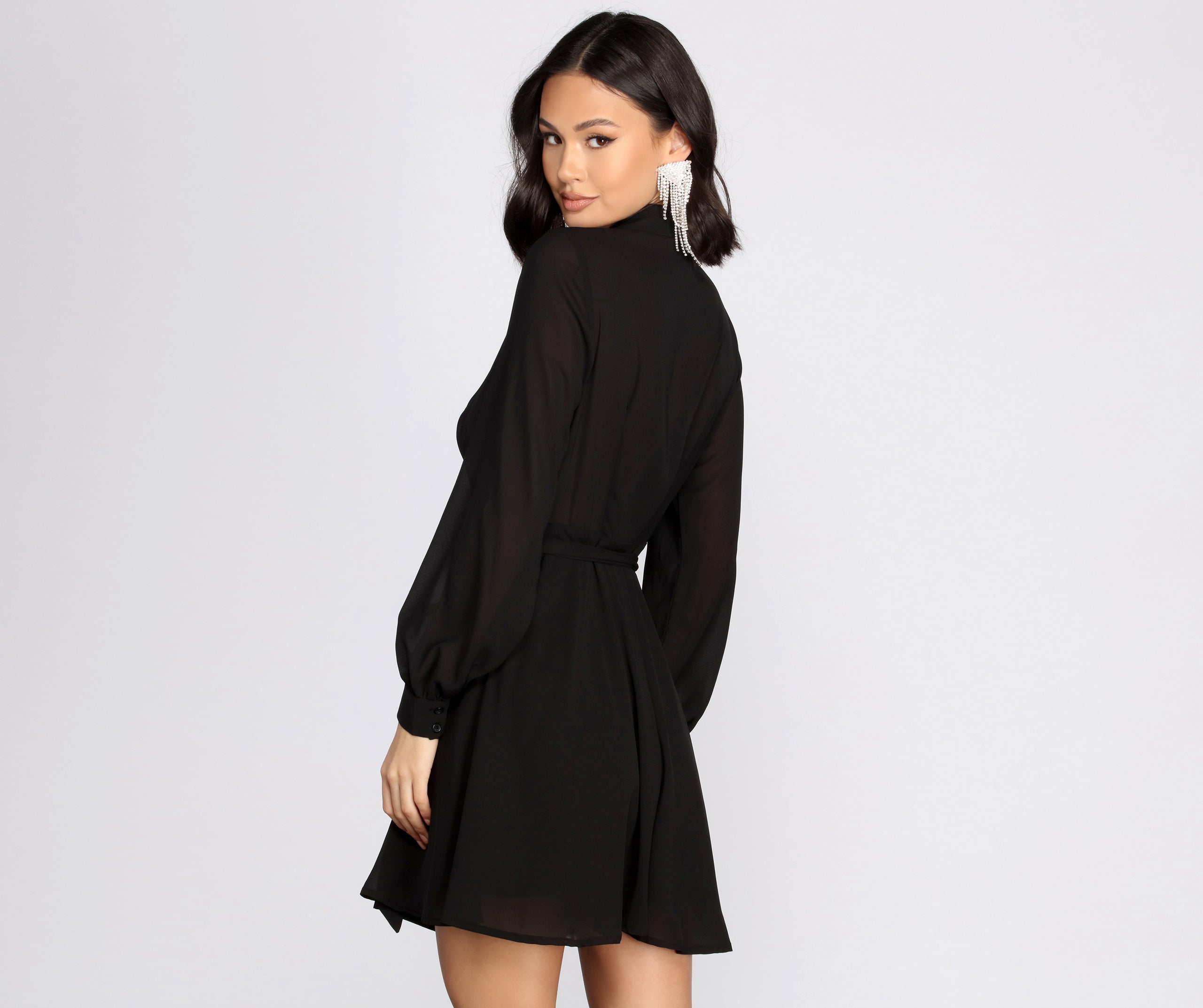 Striving For Success Blazer Chiffon Dress