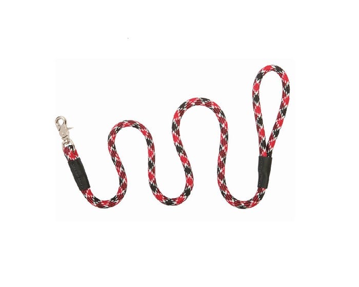 Terrain D.O.G. Rope Leash 1/2 x 6 Feet - Black/Red - 07-6110-R5-6
