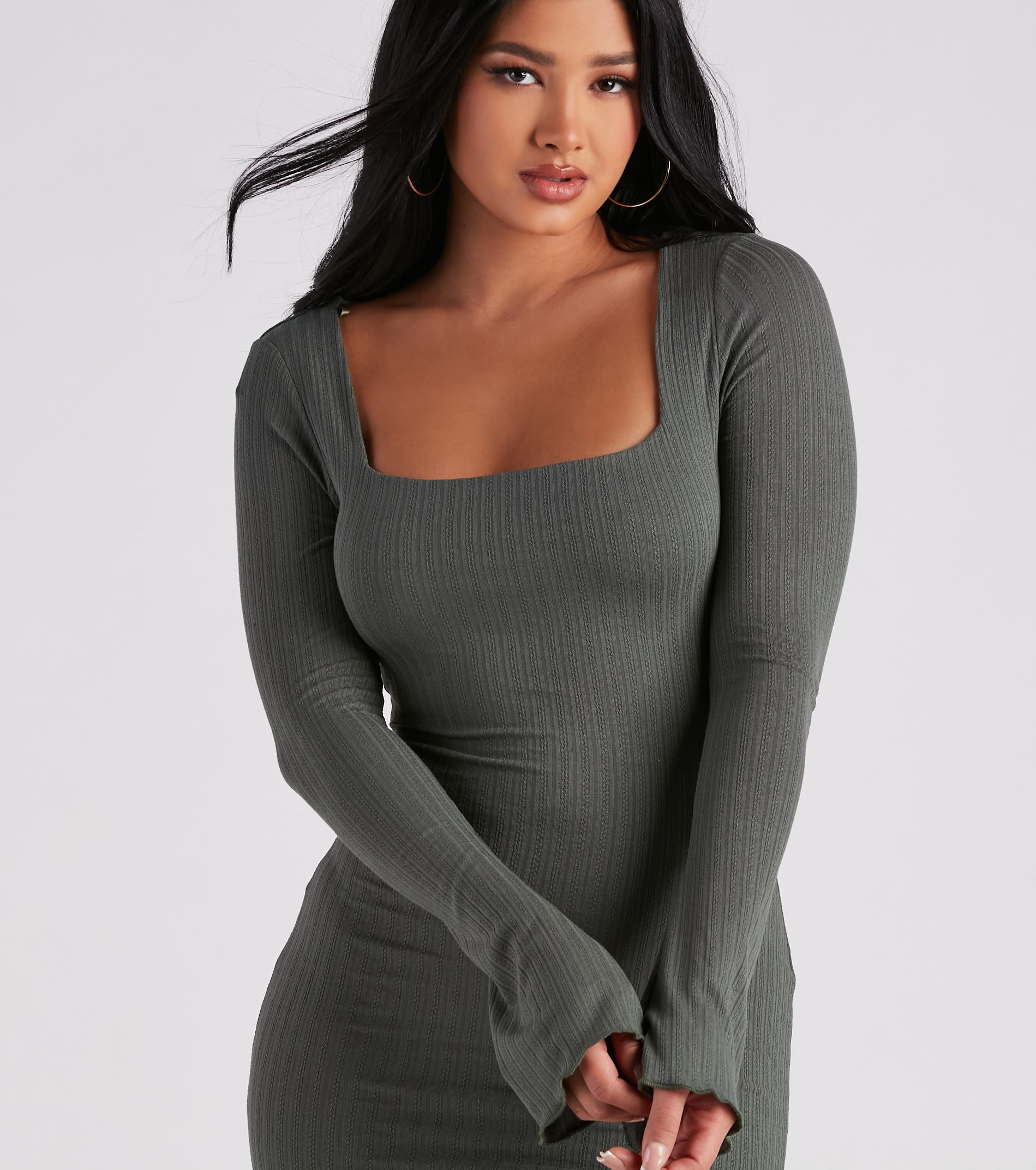 Casual Perfection Ribbed Knit Mini Dress