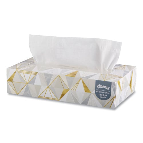 Kleenex White Facial Tissue for Business， 2-Ply， White， Pop-Up Box， 125 Sheets/Box， 48 Boxes/Carton (21606CT)