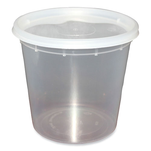 GEN Plastic Deli Containers | 24 oz， Clear， Plastic， 240