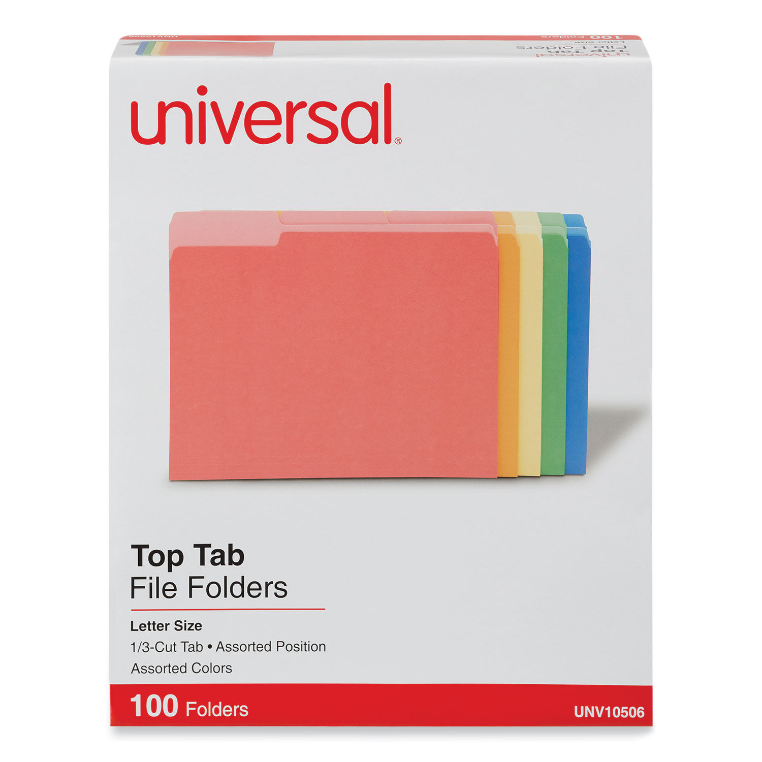 Deluxe Colored Top Tab File Folders by Universalandreg; UNV10506