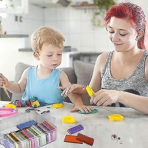 Kids Polymer Clay Set 24/32/50 Colors Modeling Clay Soft And Nontoxic Diy Oven Bake Clay Kit With Modeling Tools And Storage Box， Gift For Kids