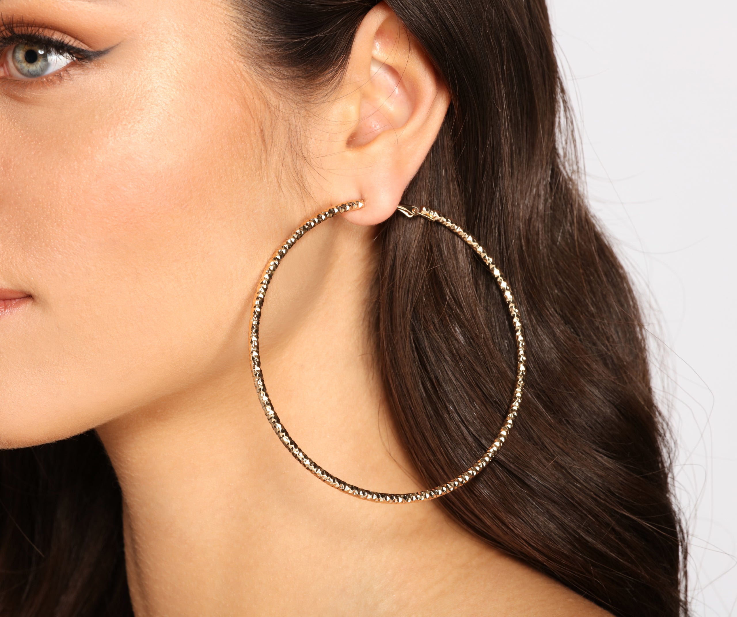 A Shimmering Trio Hoop Earring Set