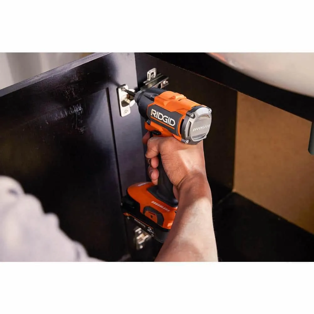 RIDGID 18V Brushless Cordless 1/4 in. 3-Speed Impact Driver with 18V Lithium-Ion 4.0 Ah Battery R862311B-AC87004