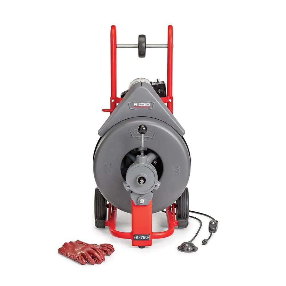 RIDGID K-750 Drain Cleaning Snake Auger Drum Machine with Autofeed and 3/4 in. Pigtail 41977
