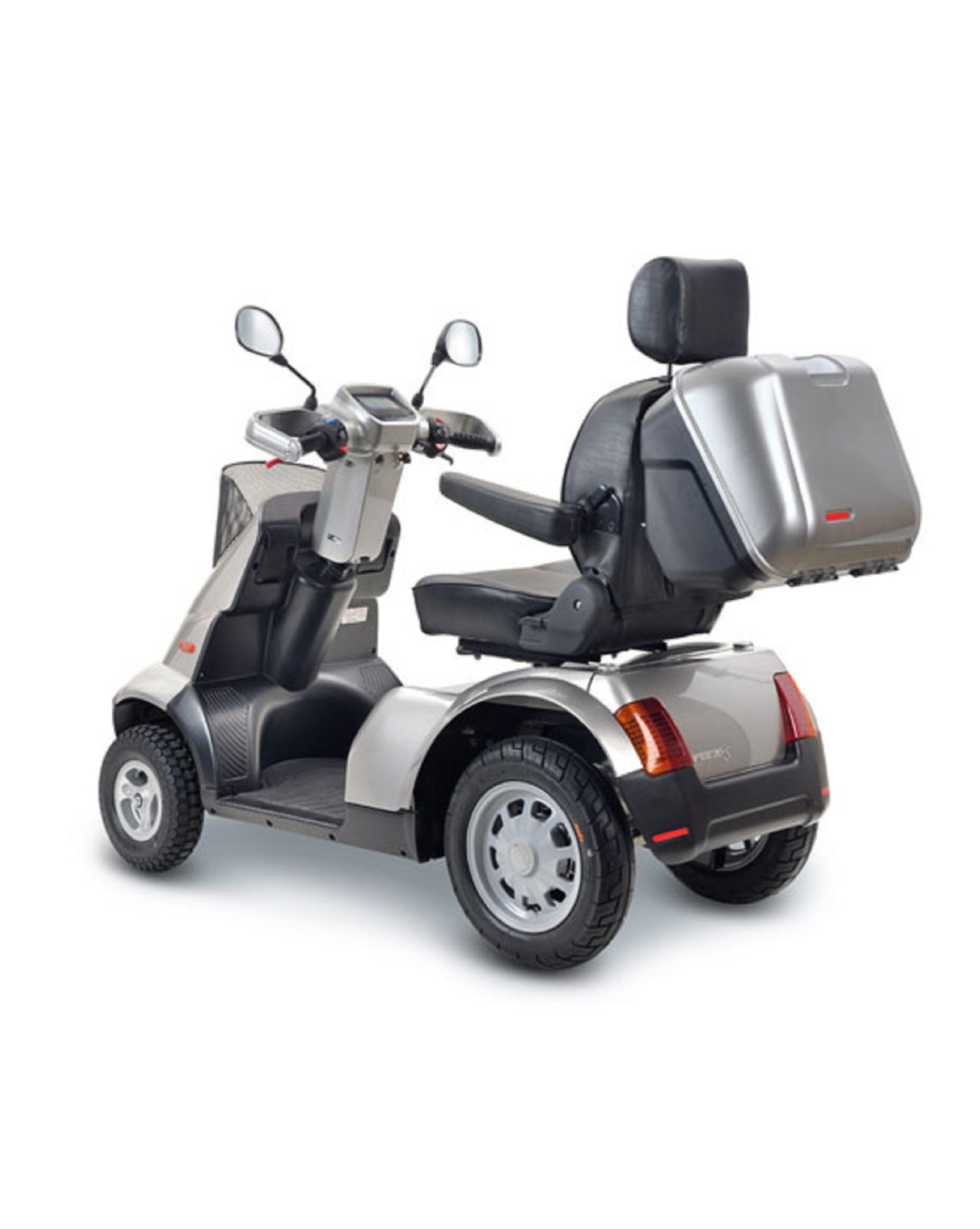 Afikim - Afiscooter S4 - Full Size Mobility Scooter - 4-Wheel - Metallic Silver