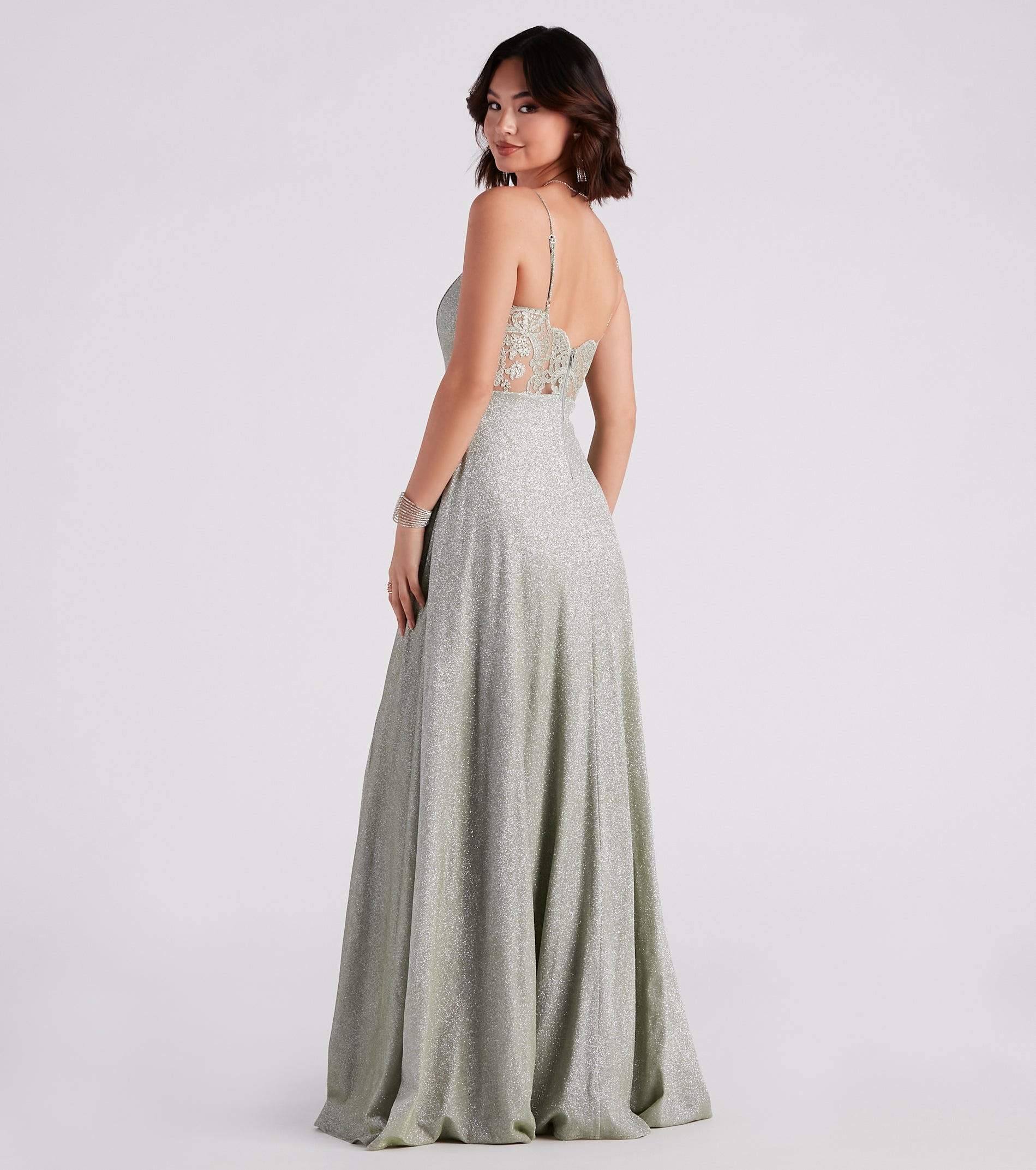 Daria Lace Back A-Line Ball Gown