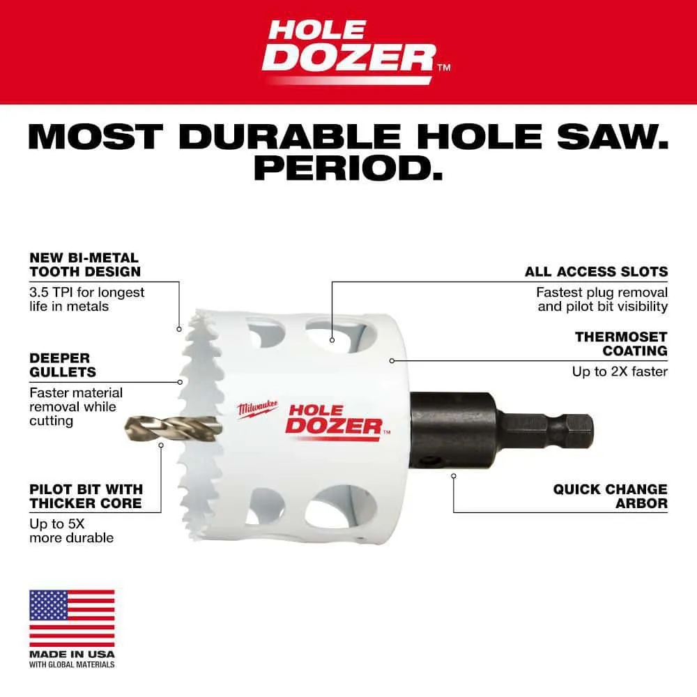 Milwaukee Hole Dozer General Purpose Bi-Metal Hole Saw Set (11-Piece) 49-22-4020
