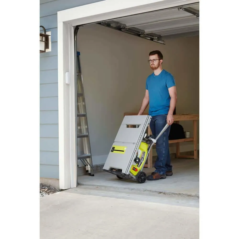 RYOBI 15 Amp 10 in. Expanded Capacity Portable Corded Table Saw With Rolling Stand RTS23