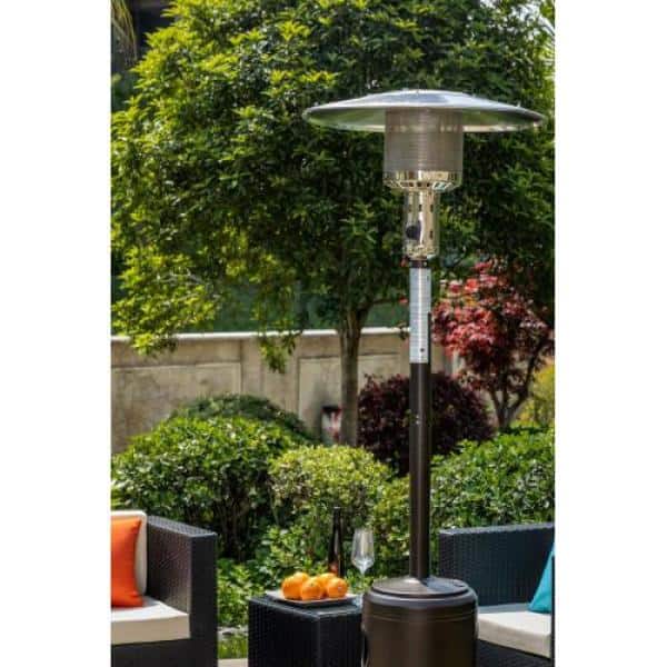 Afoxsos 47,000 BTU 88 in. Outdoor Patio Propane Heater with Portable Wheels Standing Gas Outside Heater Stainless Steel Burner HDMX1261