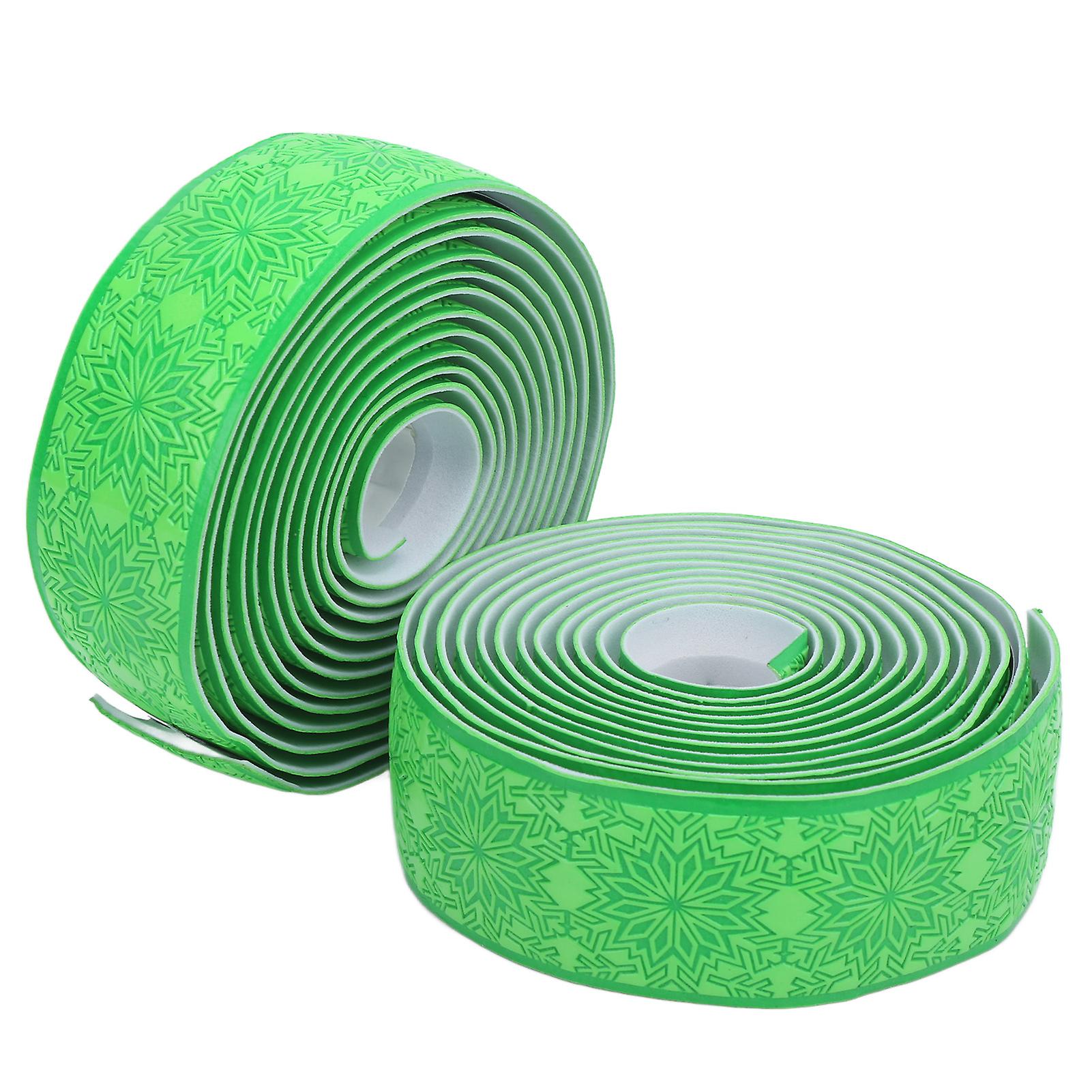Bolany Road Handlebar Tape Absorb Sweat Easy To Clean Waterproof Bicycle Handlebar Tapessnowflake Green