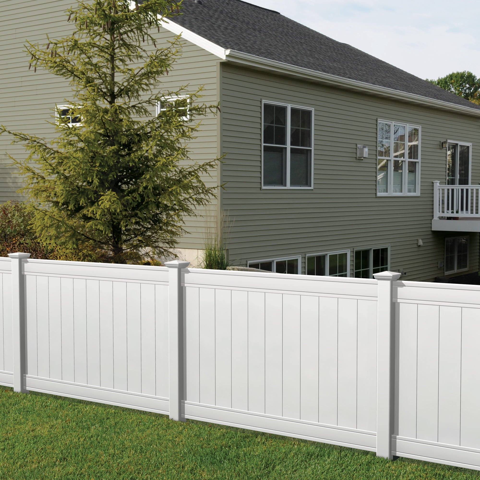 Outdoor Essentials Pro Series 4x6 Lakewood White Vinyl Privacy Fence Panel