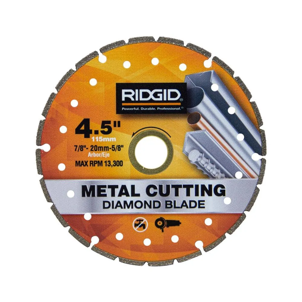 RIDGID 4.5 in. Diamond Cutting Diamond Blade HD-MTL45
