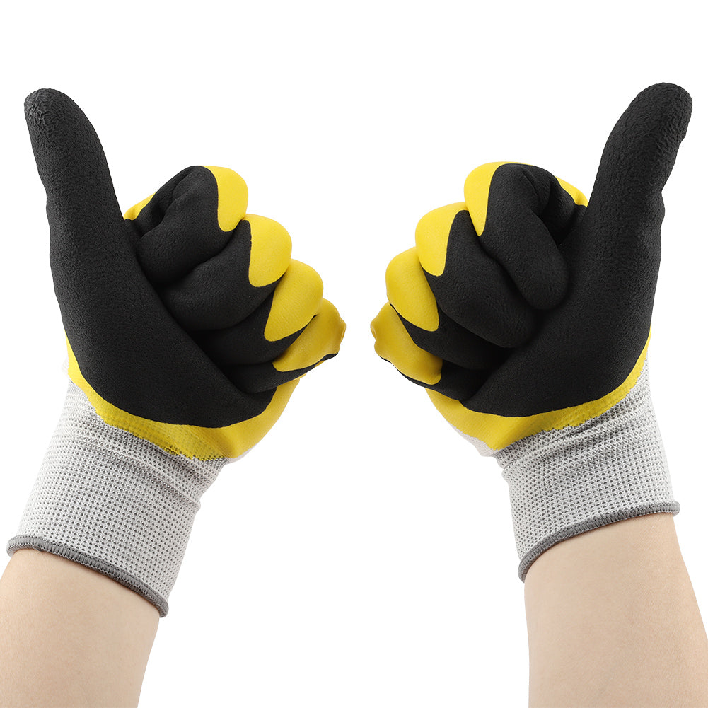 Delaman Gardening Gloves Non-slip Wear Resistant Labor Work Garden Gloves Gauntlet for Man and Woman Handling Yard Cleaning Fishing , 1 Pair