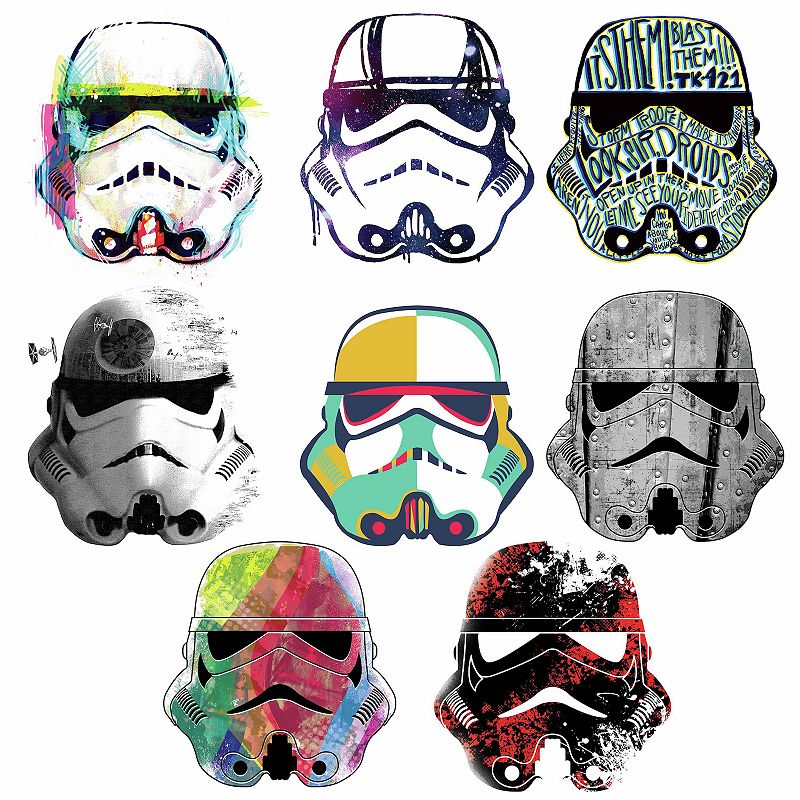 Star Wars Artistic Storm Trooper Heads Wall Decals by RoomMates