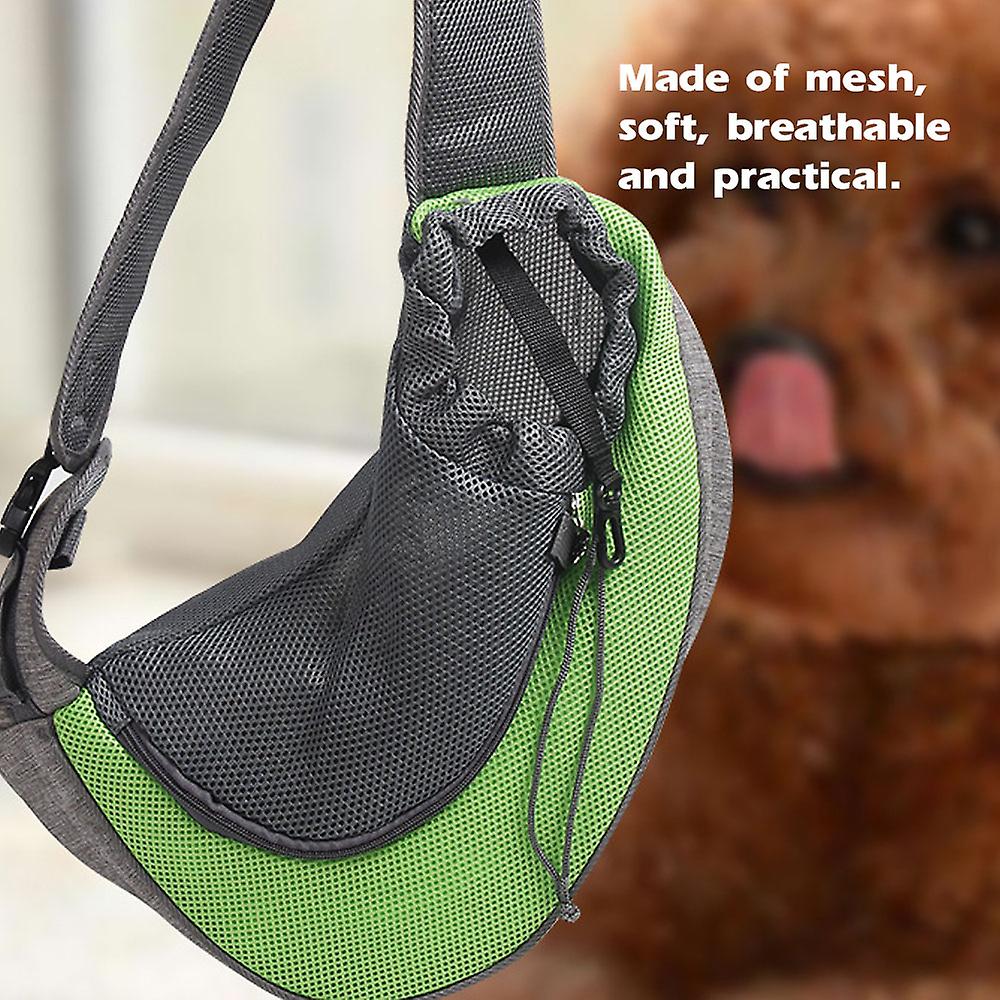 Pet Dog Carriers Bag Breathable Mesh Travel Bag Portable Going Out Pet Bag Dog Chest Side Backpack Pet Supplies Multicolor