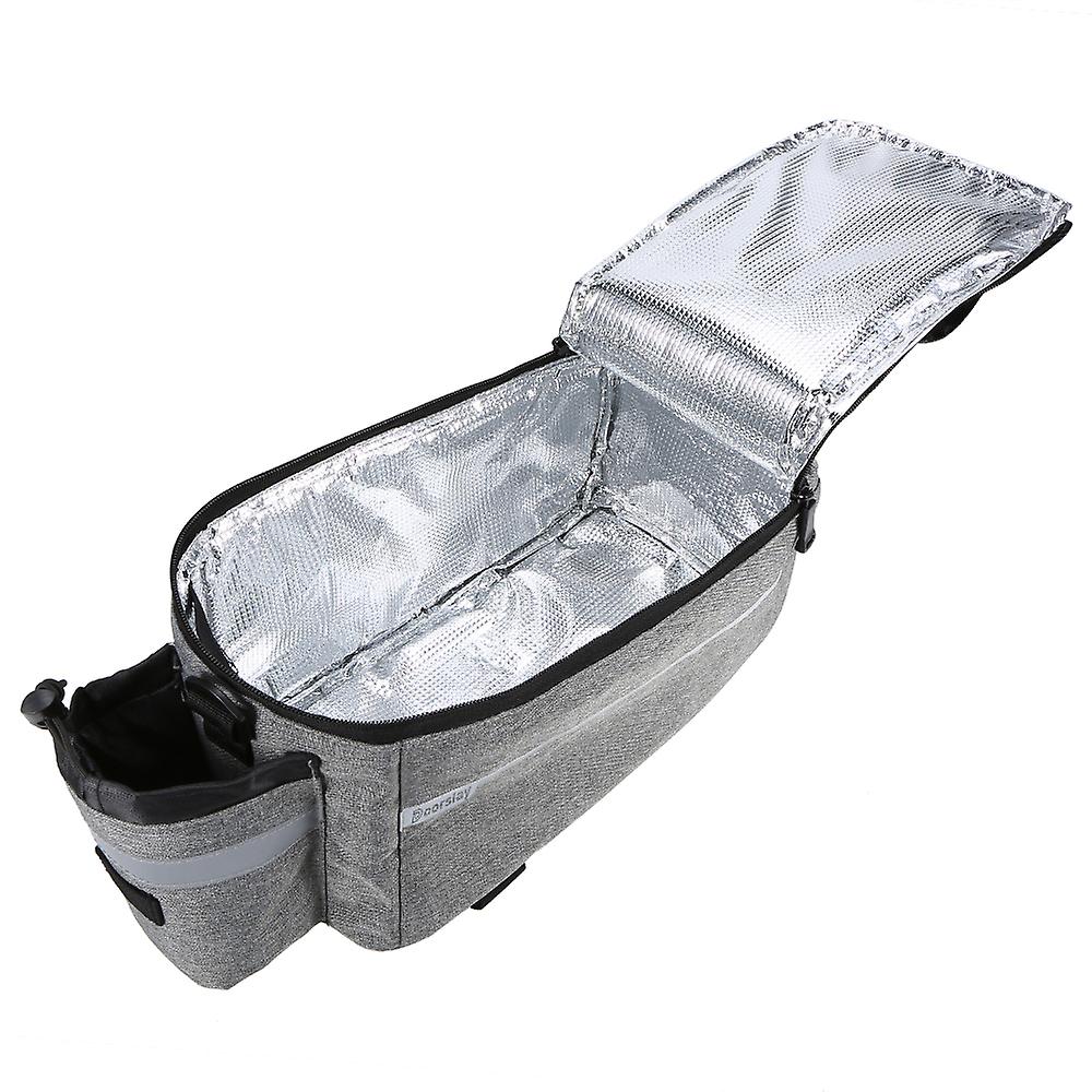 Doorslay Insulated Trunk Cooler Bag Cycling Bicycle Rear Rack Storage Luggage Bag Reflective Mtb Bike Pannier Bag Shoulder Bag