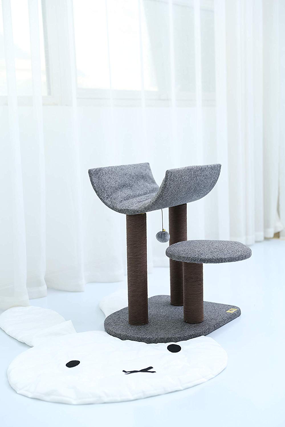 Catry 23 inches Gray and Brown Small Cat Tower Cat Furniture Size 20