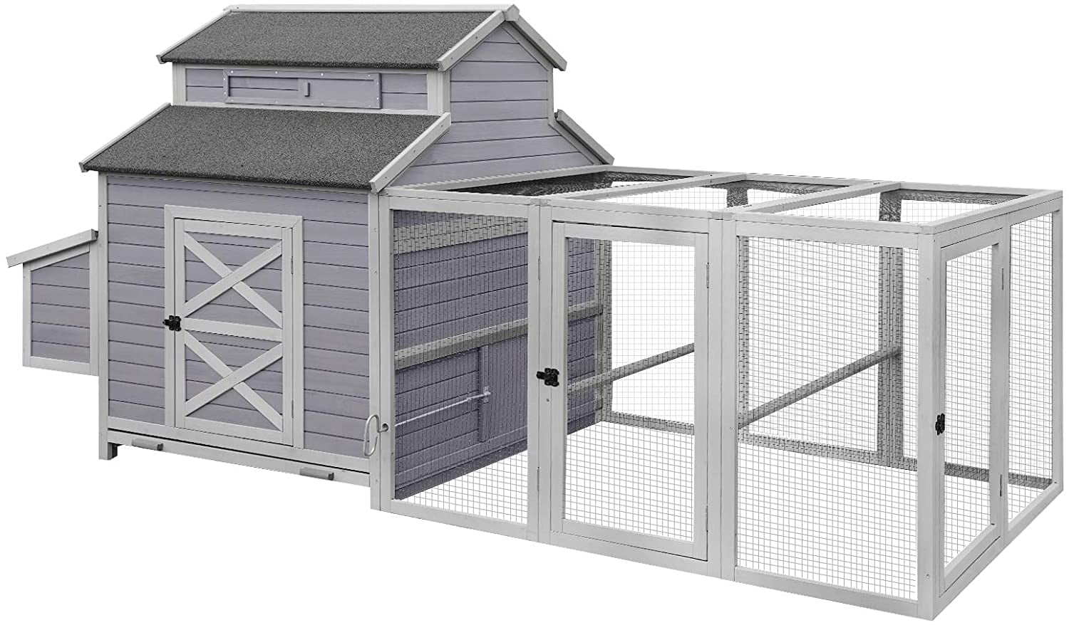 Morgete Extra Large Chicken Coop Wooden Hen House for 8-10 Chickens