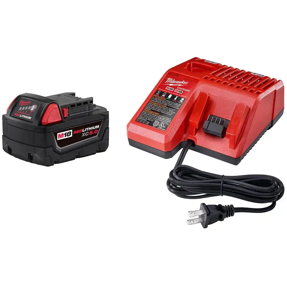 Milwaukee M18 18-Volt Lithium-Ion XC Starter Kit with One 5.0Ah Battery and Charger 48-59-1850