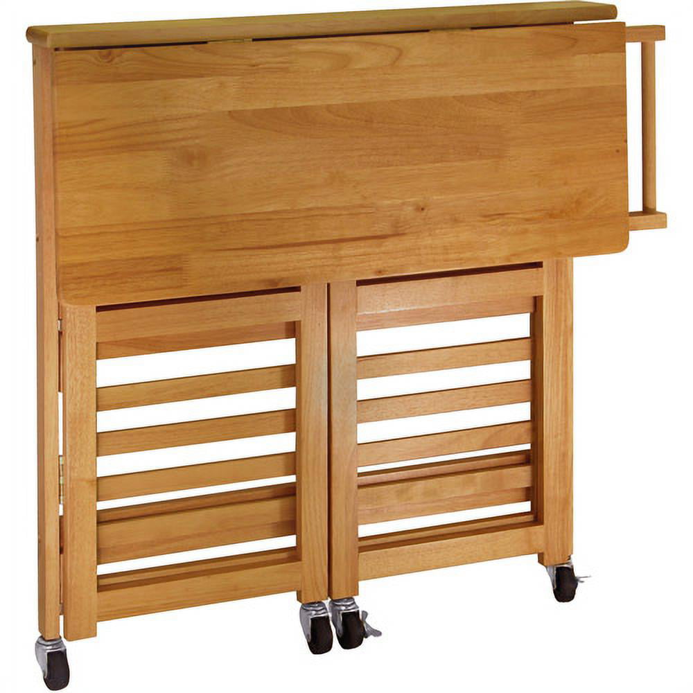 Winsome Wood Radley Foldable Utility Kitchen Cart， Light Oak Finish