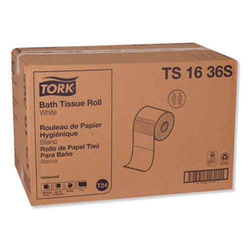 Tork Universal Bath Tissue， Septic Safe， 1-Ply， White， 1000 Sheets/Roll， 96 Rolls/Carton (TS1636S)