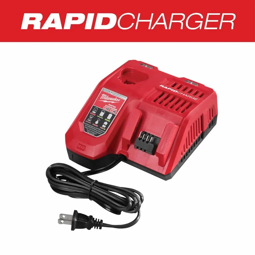 Milwaukee M12 and M18 12-Volt/18-Volt Lithium-Ion Multi-Voltage Rapid Battery Charger 48-59-1808