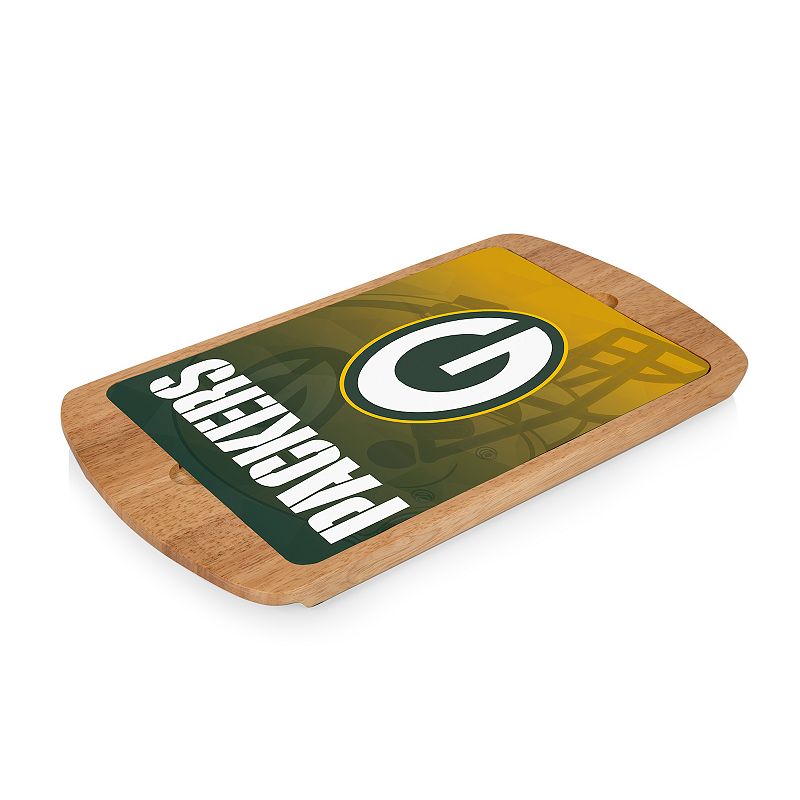 Picnic Time Green Bay Packers Billboard Glass Top Serving Tray