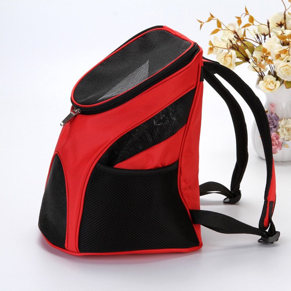Portable for Cat for Carrier Bag Backpack Space Capsule Breathable Pet Traveler Knapsack for Puppies Bunny Travel Hiking, Red