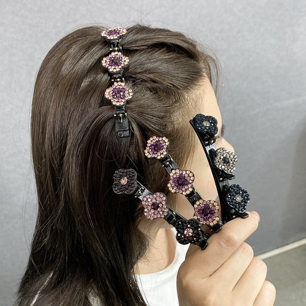 🔥  47% OFF 🔥🔥Sparkling Crystal Stone Braided Hair Clips
