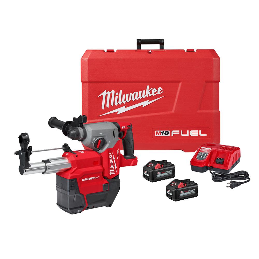 Milwaukee M18 FUEL闁?Rotary Hammer 1 SDS Plus with Dust Extractor Kit