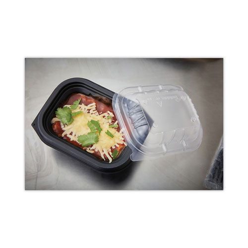 Pactiv EarthChoice Entree2Go Takeout Container Vented Lid | 5.65 x 4.25 x 0.93， Clear， 600