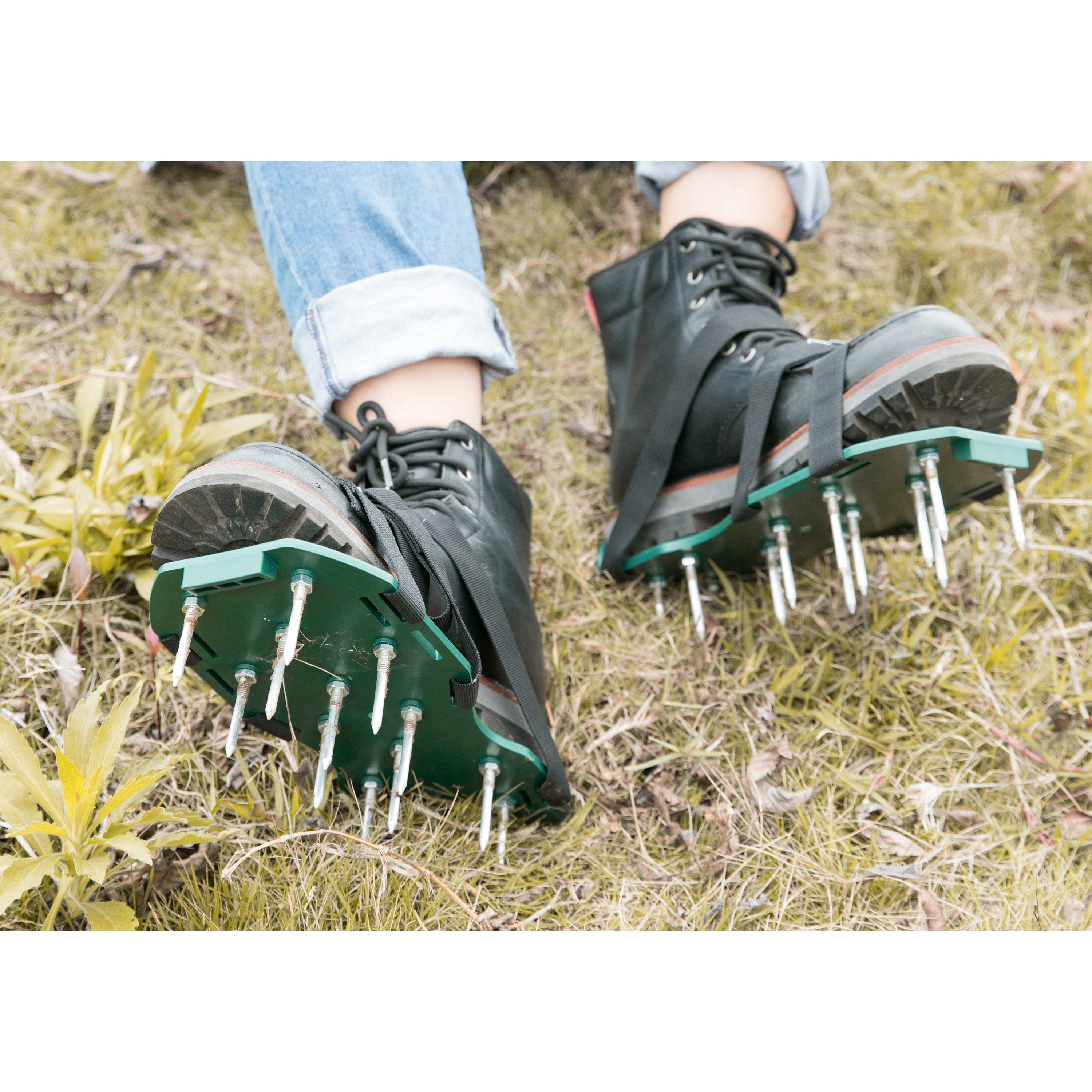 Gardenised Lawn and Garden Aerator Metal Spike Shoe