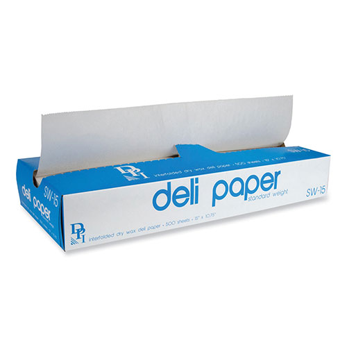 Durable Packaging Interfolded Deli Sheets | 10.75 x 15， Standard Weight， 500 Sheets
