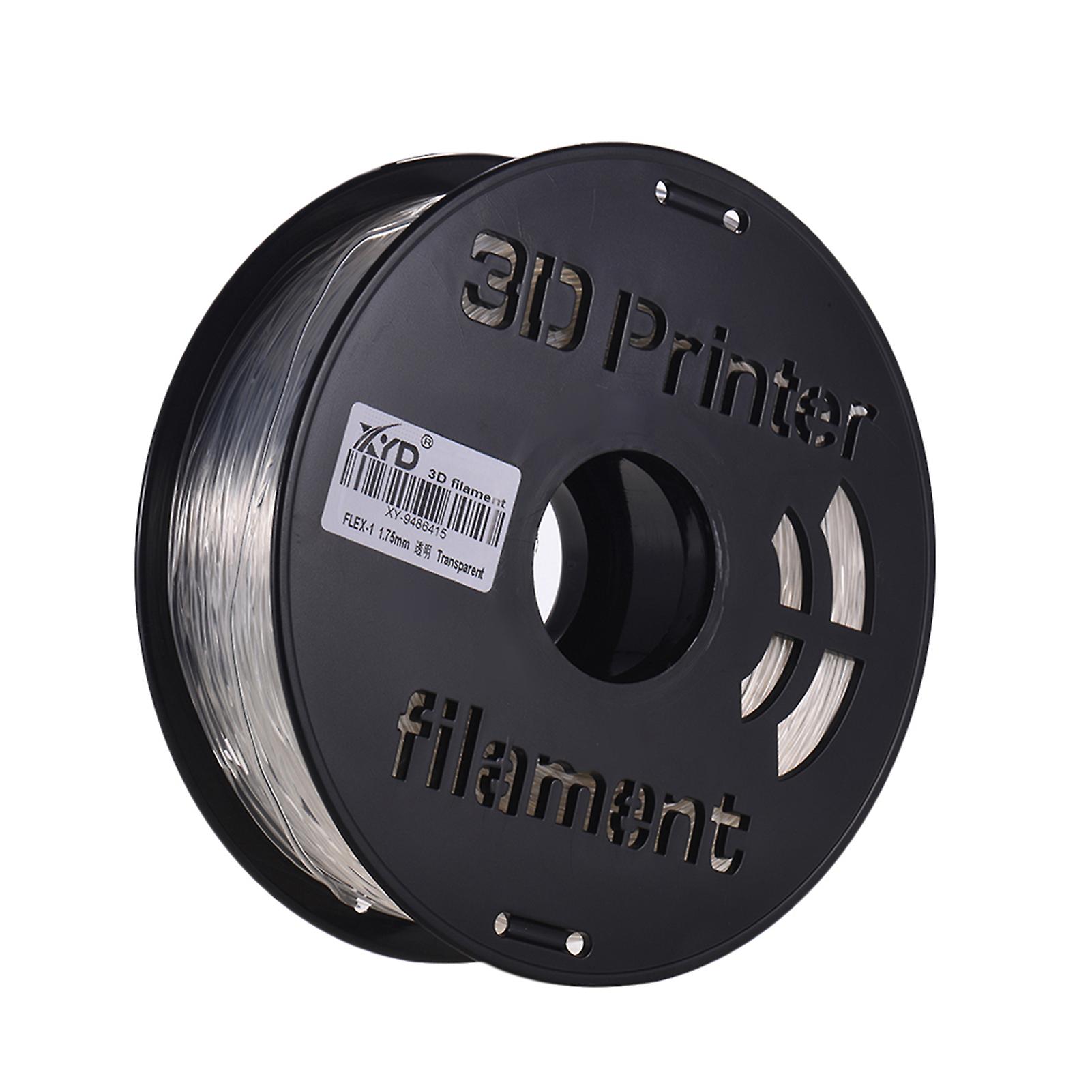 1kg/ Spool 1.75mm Flexible Tpu Filament Printing Material Supplies White， Black， Transparent For 3d Printer Drawing Pens Transparent