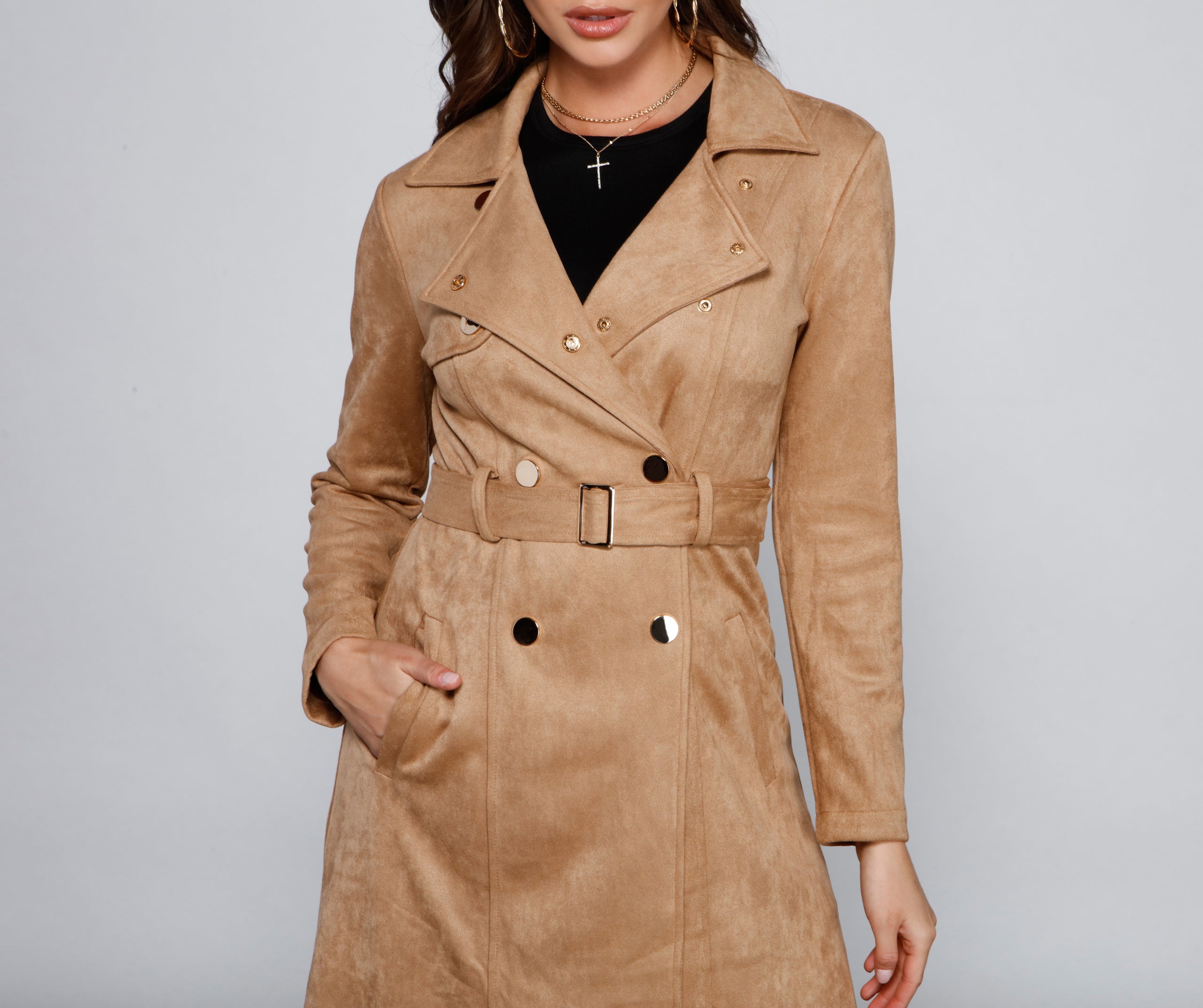 Chic Sophistication Moto-Style Trench
