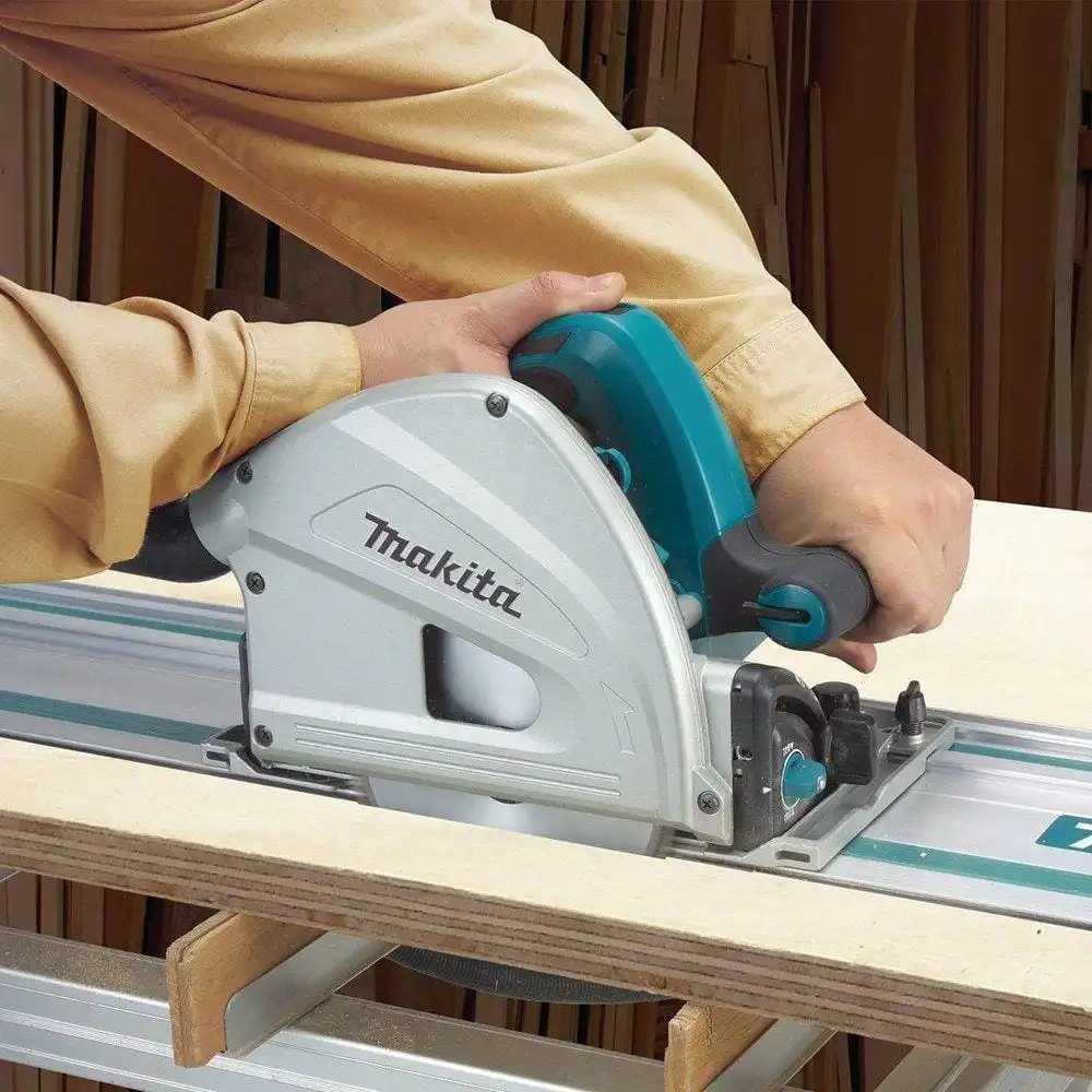 Makita 12 Amp 6-1/2 in. Corded Plunge Saw with 55 in. Guide Rail, 48T Carbide Blade and Hard Case SP6000J1