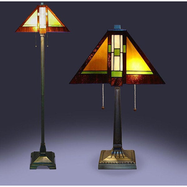 -style Aztec Mission Lamps (Set of 2)