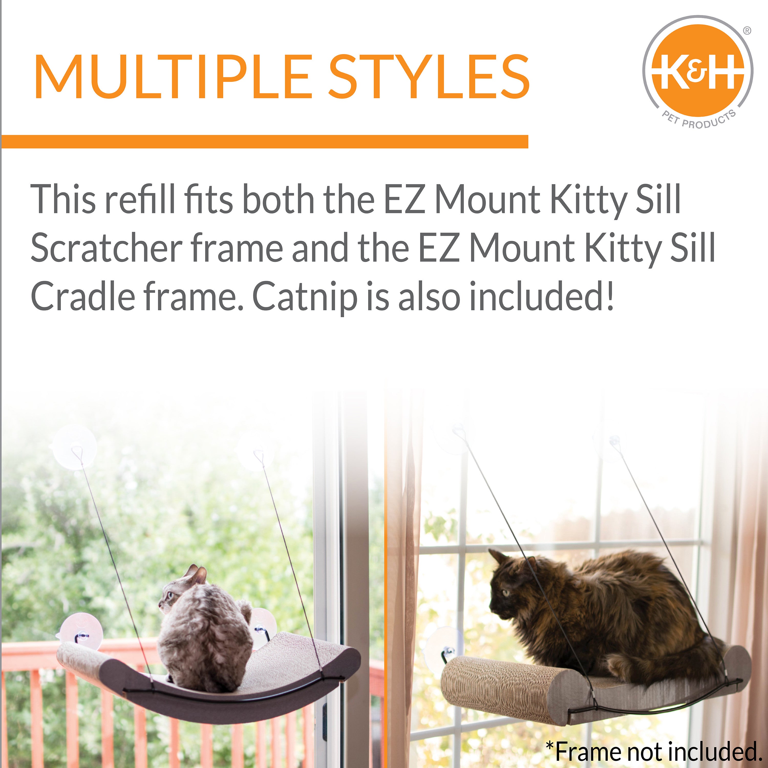 KandH Pet Products EZ Mount Cat Scratcher Sill Refill Tan 11