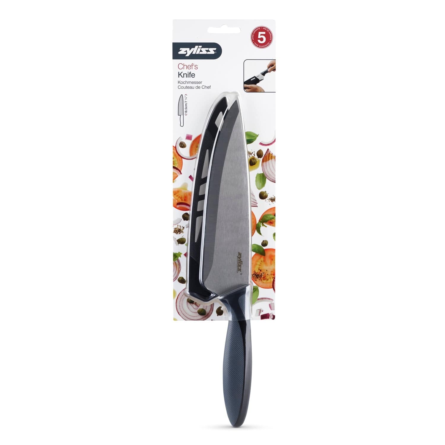 Chef's Knife with Sheath Cover, 7.5 inch