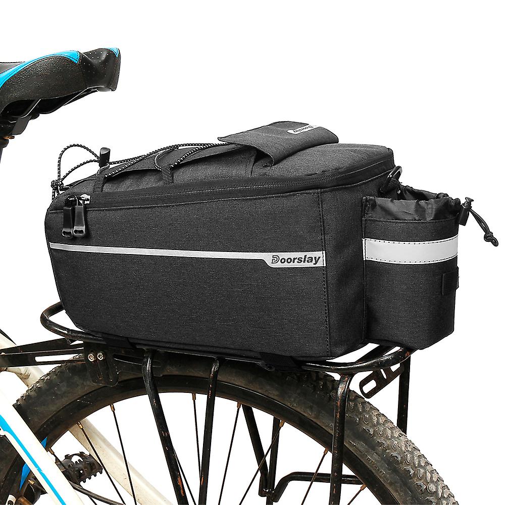 Doorslay Insulated Trunk Cooler Bag Cycling Bicycle Rear Rack Storage Luggage Bag Reflective Mtb Bike Pannier Bag Shoulder Bag No.260027