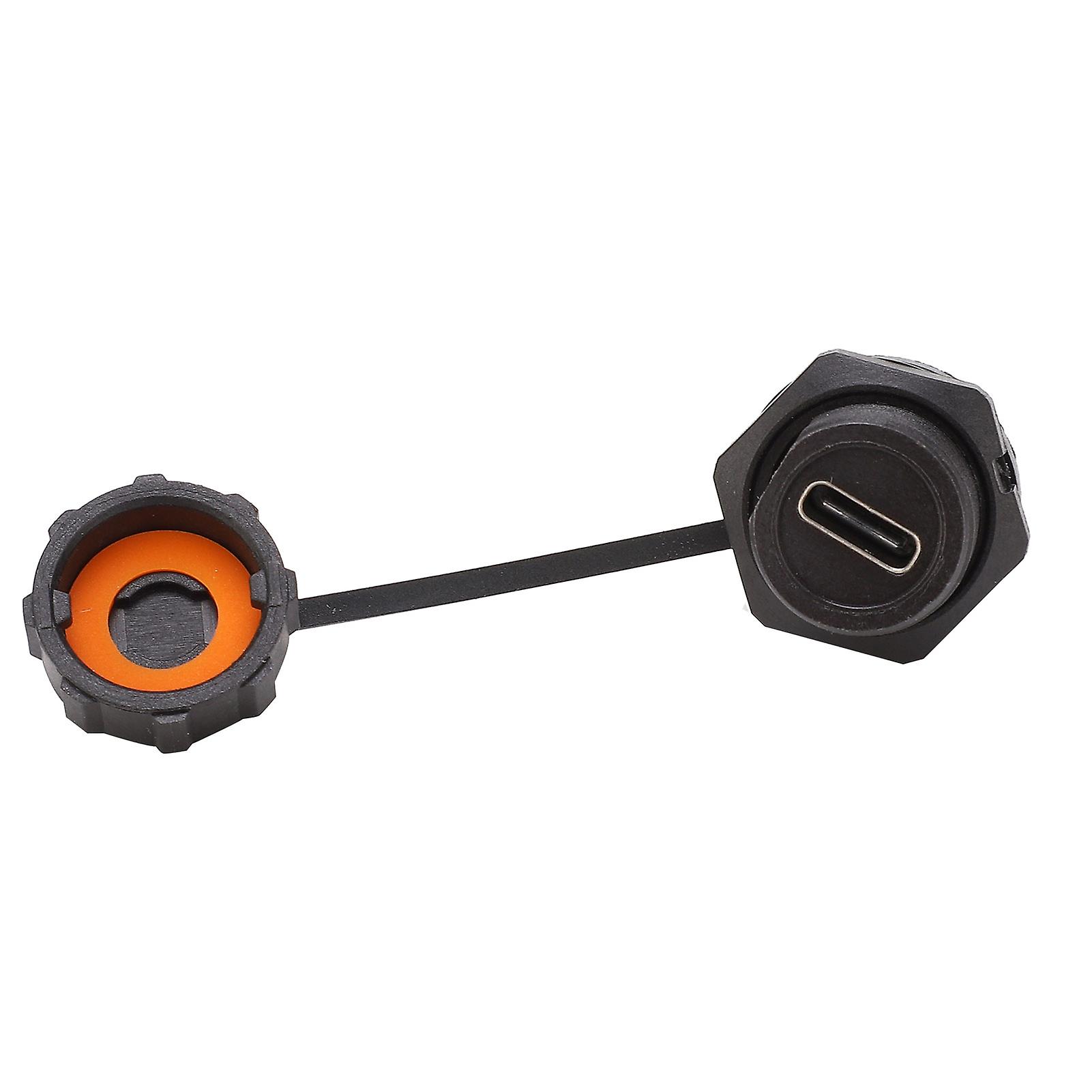Waterproof USB Connector Threaded Female Panel Mount Socket Industrial Supplies E10TPC‑TF‑F‑F