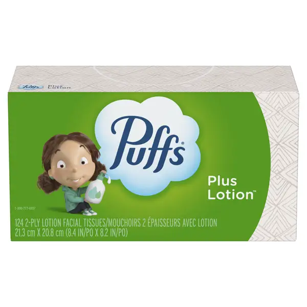 Puffs Plus Lotion 124-Count Family Size Tissues