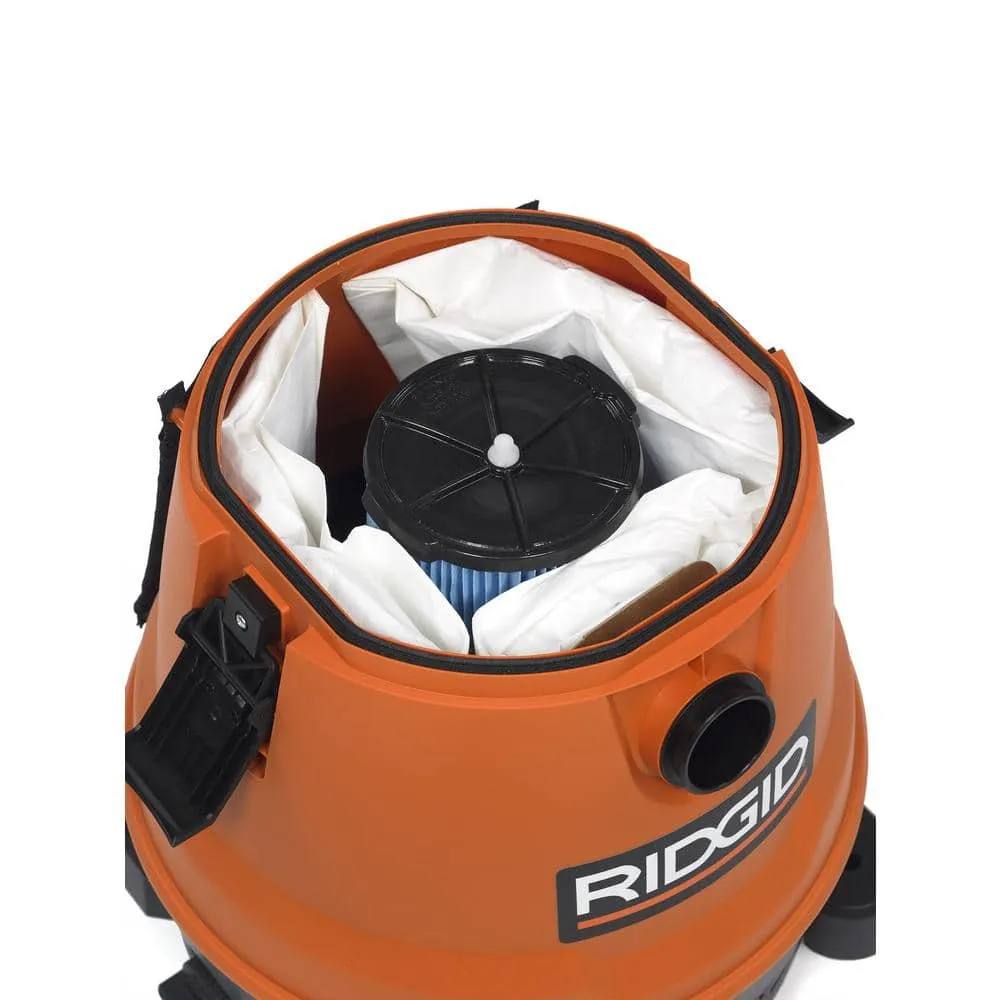 RIDGID High-Efficiency Size A Dust Collection Bags for 12 to 16 Gallon RIDGID Wet/Dry Shop Vacuums (36-Pack) VF3502D