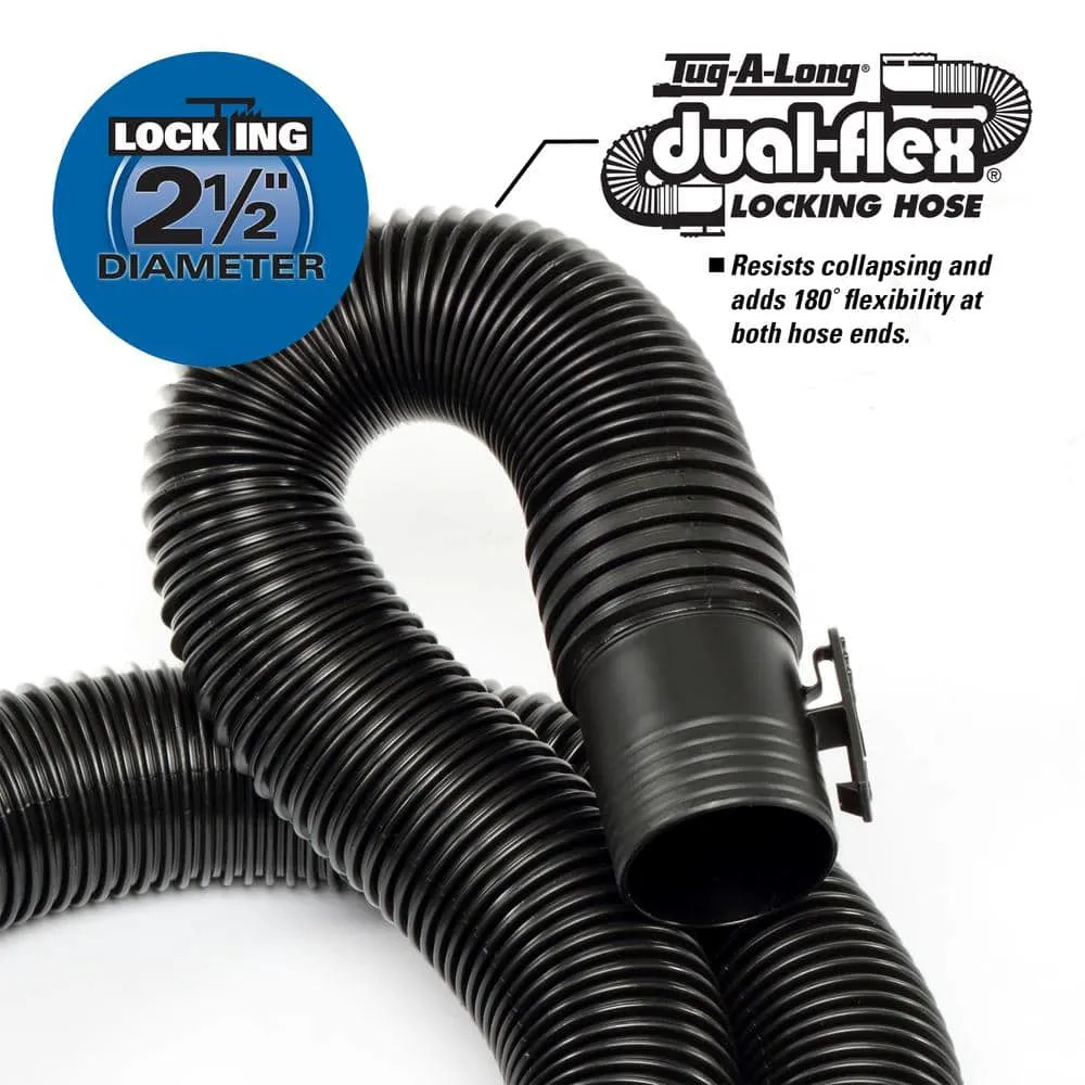 RIDGID 2-1/2 in. x 7 ft. Dual-Flex Tug-A-Long Locking Vacuum Hose for RIDGID Wet/Dry Shop Vacuums LA2520