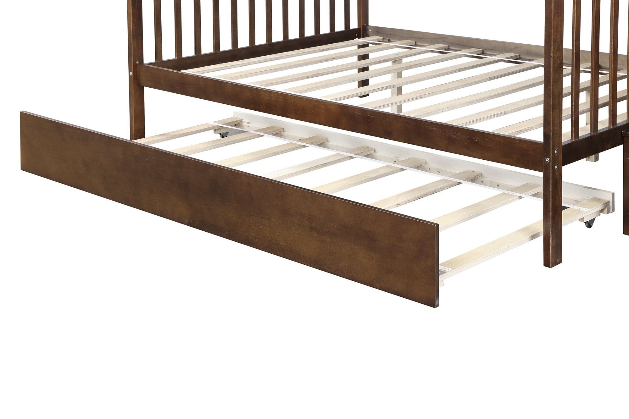 EUROCO Twin over Full Bunk Bed with Stairs and Storage for Kids, Multiple Colors
