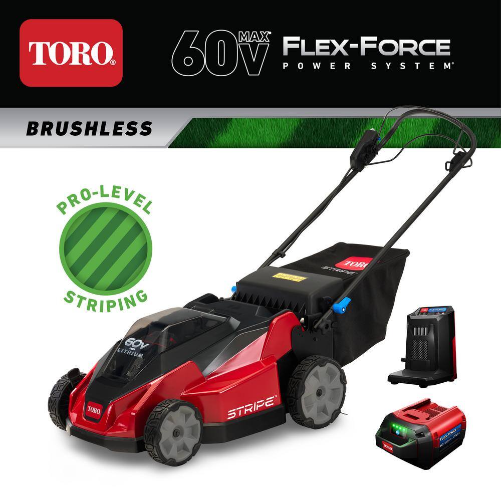 Toro 21620 60V MAX* 21 in. Stripe Self-Propelled Mower - 5.0 Ah Battery/Charger Included