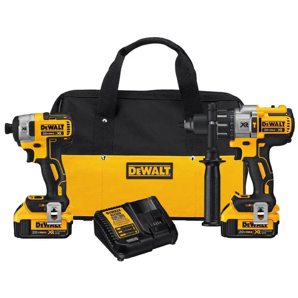DEWALT 20V MAX XR Cordless Brushless Hammer Drill/Impact 2 Tool Combo Kit with (2) 20V 4.0Ah Batteries and Charger DCK299M2