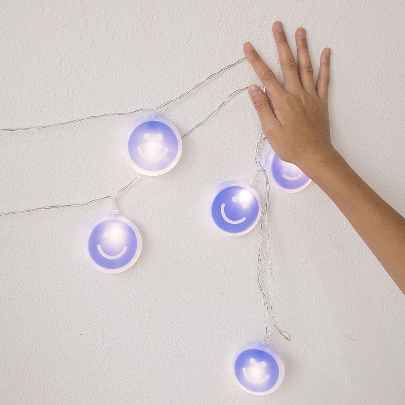 Packed Party Blue Smiley String Lights